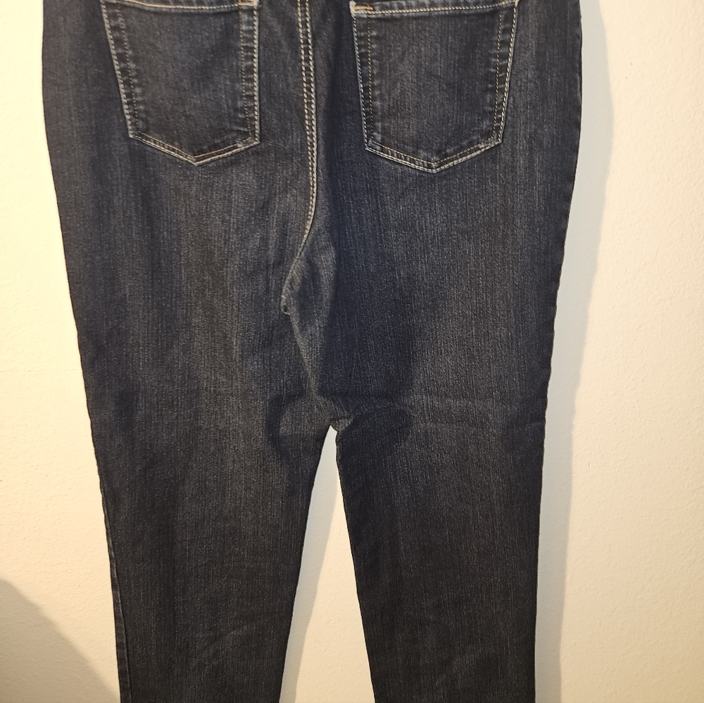 Gloria Vanderbilt Womans Dark Blue Jeans Size 14 - Picture 10 of 12